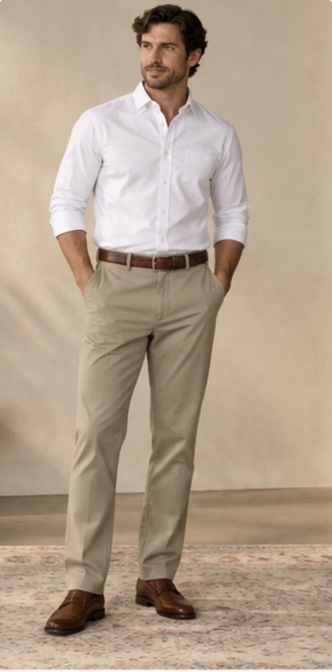 NWT Lauren Ralph Lauren Dress Pants Men’s 33x32 Tan Flat Front $95